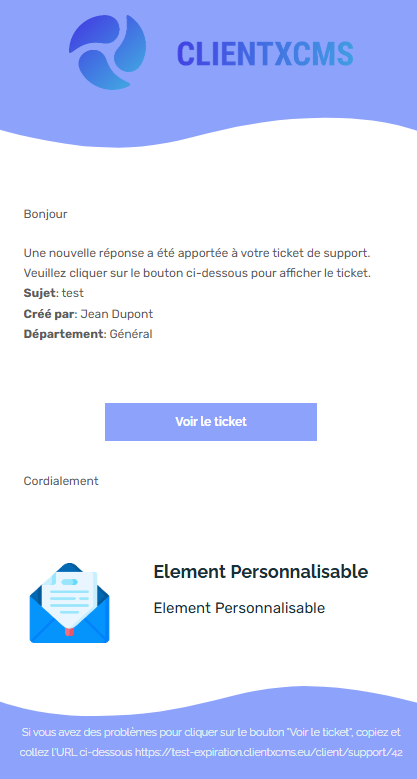 Modèle d'e-mail Wave